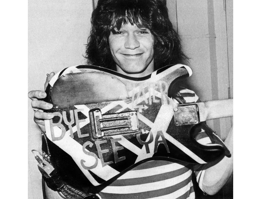 Van Halen Eddie Van Halen "Bye See Ya Later" Circles Pillow 18 x 18