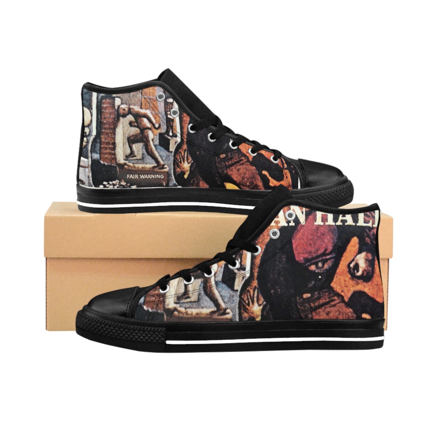 Van Halen 1981 Fair Warning Men's High-top Sneakers Sz 8-14