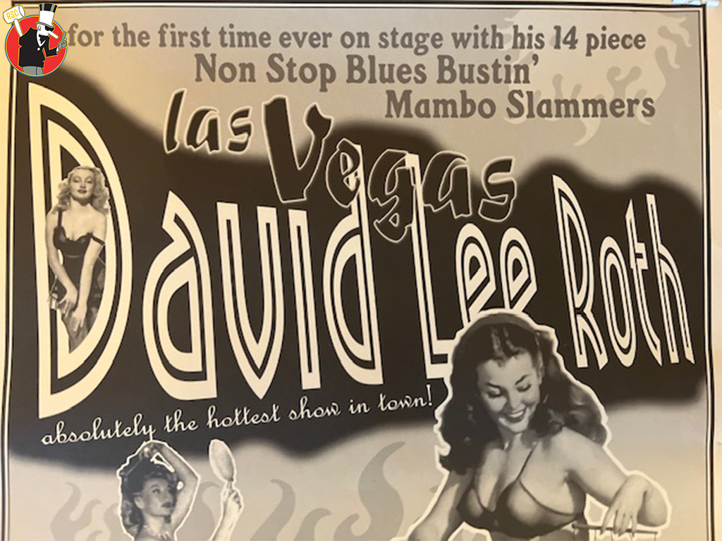 David Lee Roth Las Vegas Show Poster 1995 Bally's Vintage