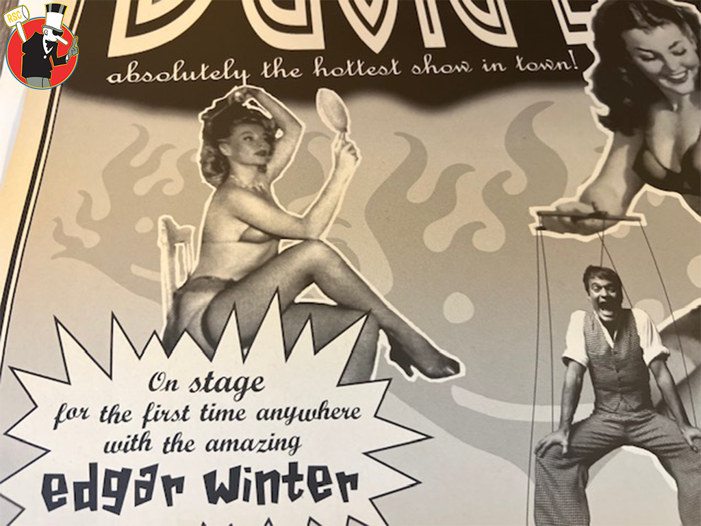David Lee Roth Las Vegas Show Poster 1995 Bally's Vintage