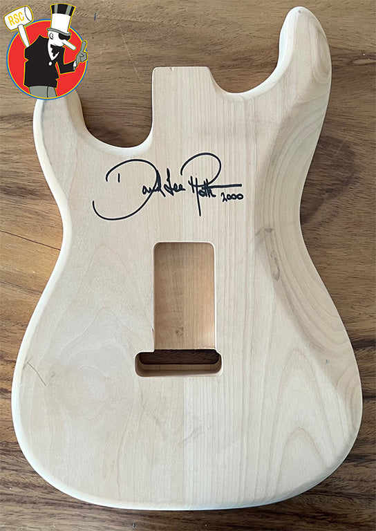 SOLD! David Lee Roth /Van Halen Hand-Drawn Guitar Body Signed Original Art by Dave One of a Kind!
