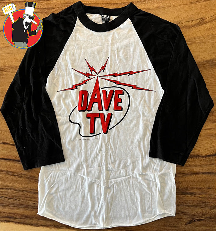 David Lee Roth Dave TV Original Promotional Baseball T-Shirt 1985