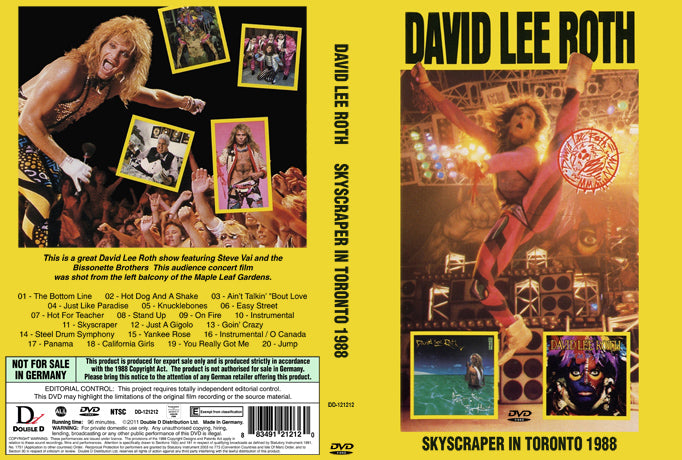 David Lee Roth 1986 Yankee Rose Relic "Spandex" MEN