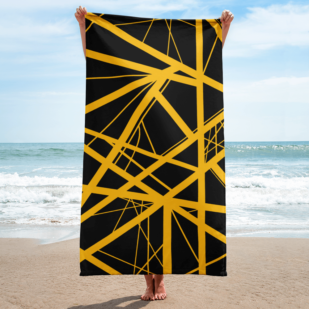 Van Halen Eddie Van Halen 1979 Bumblebee Beach Towel