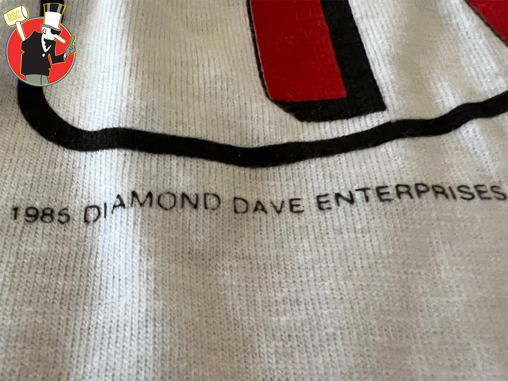 David Lee Roth Dave TV Original Promotional Baseball T-Shirt 1985