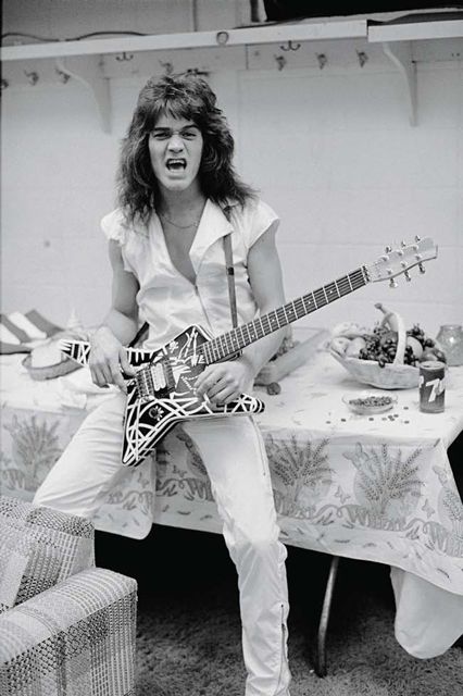 Van Halen 1980 Eddie Van Halen Danelectro/Charvel Star Men's High-top Sneakers Sz. 8-14